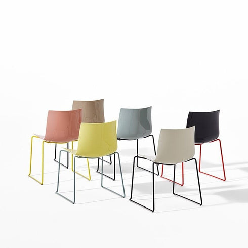Catifa 46 0278 Chair Unicolored Skids Chrome